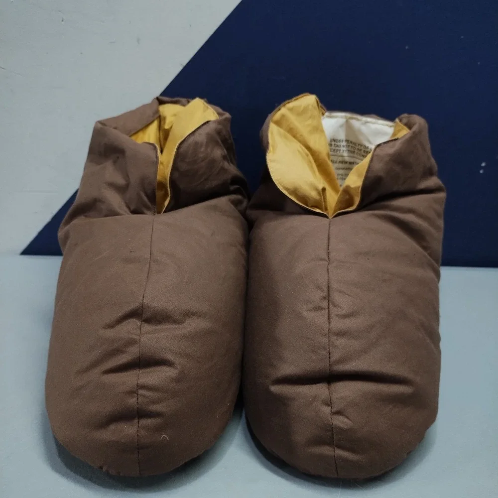 Restoration Hardware Down Filled Boots Womens L-XL (8-12) Brown Slip On Booties